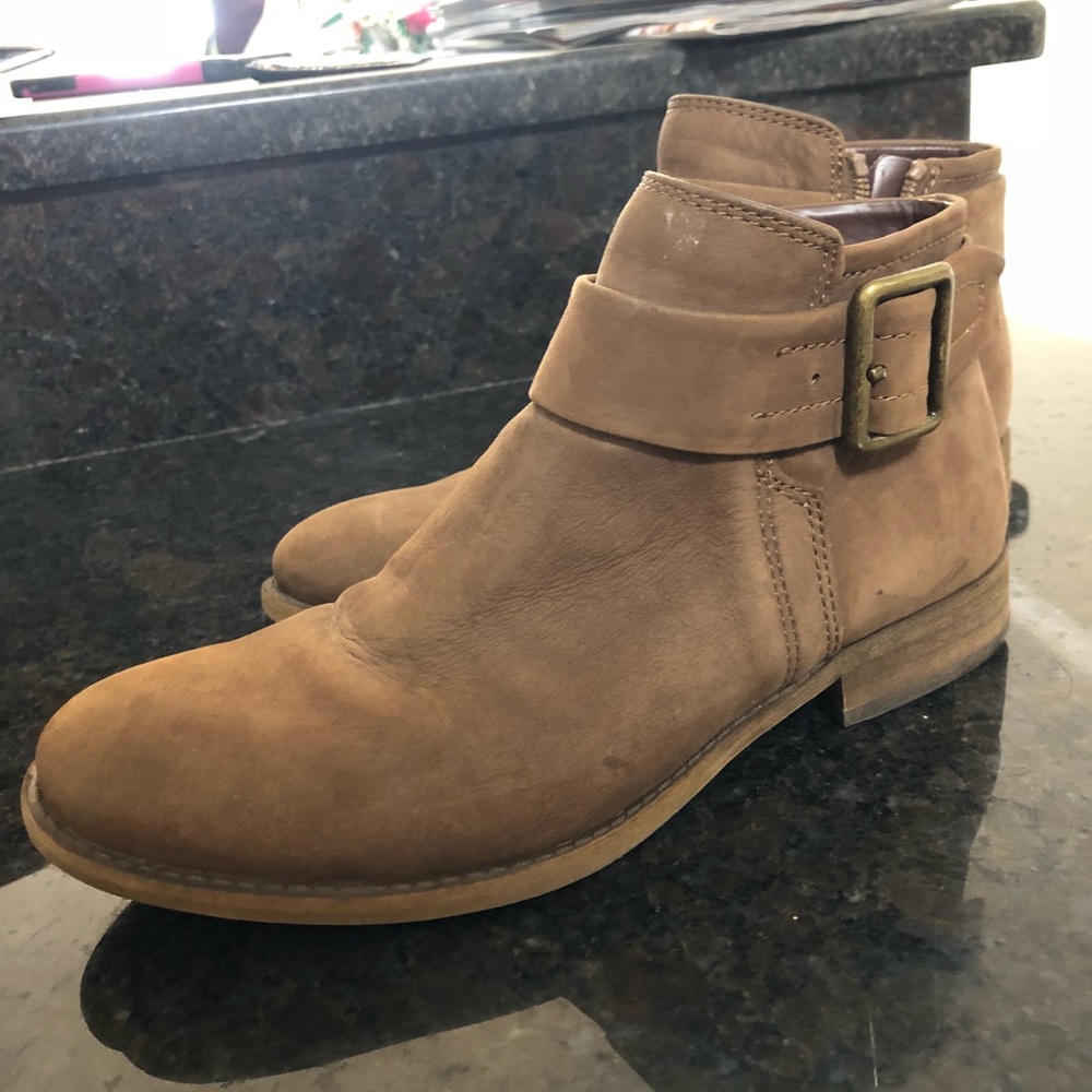 Franco Sarto Brown Ankle Boots - Picture 2 of 5